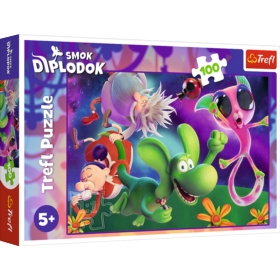 Puzzle - 100 - Smok Diplodok i przyjaciele - Human
