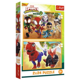 PUZZLE 2x24 Spidey i dinozaury 34432