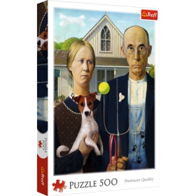 Puzzle - 500 - American Gothic: Psia EdycjaFSC MIX