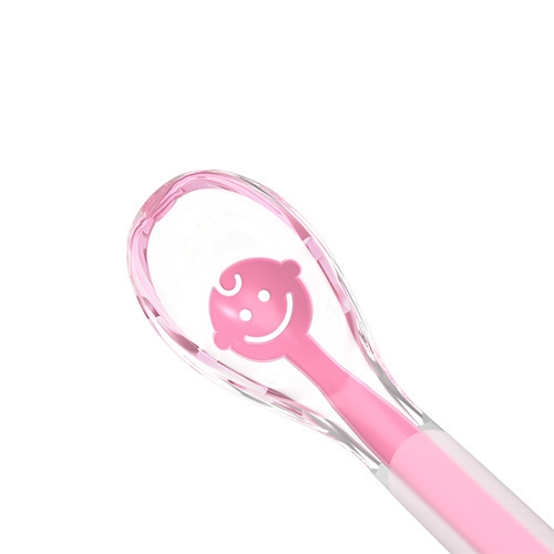 BABYONO ŁYŻECZKA SILIKONOWA RÓŻOWA 1460/02