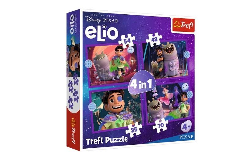 PUZZLE 4w1 Pozaziemskie misje Elio /Disney 34665
