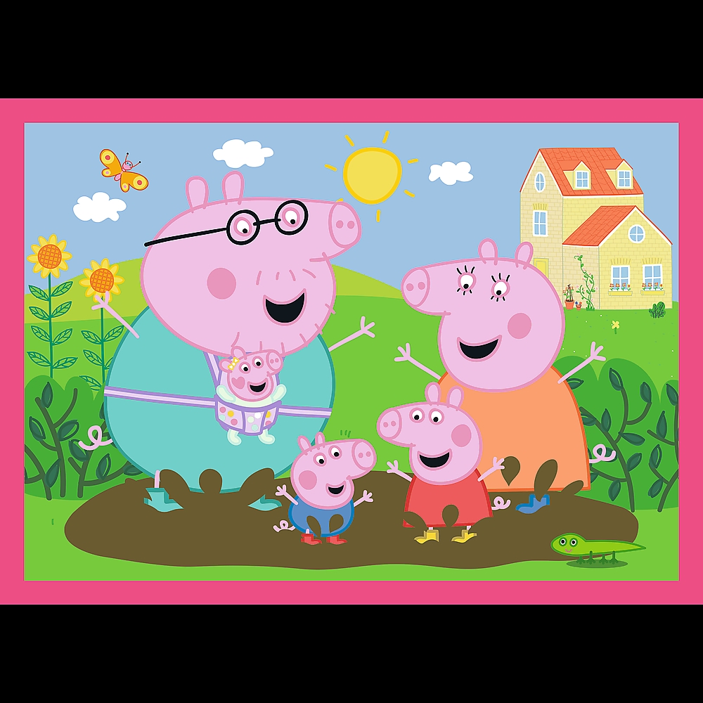 Puzzle 4w1 Peppa uwielbia przygody 34672