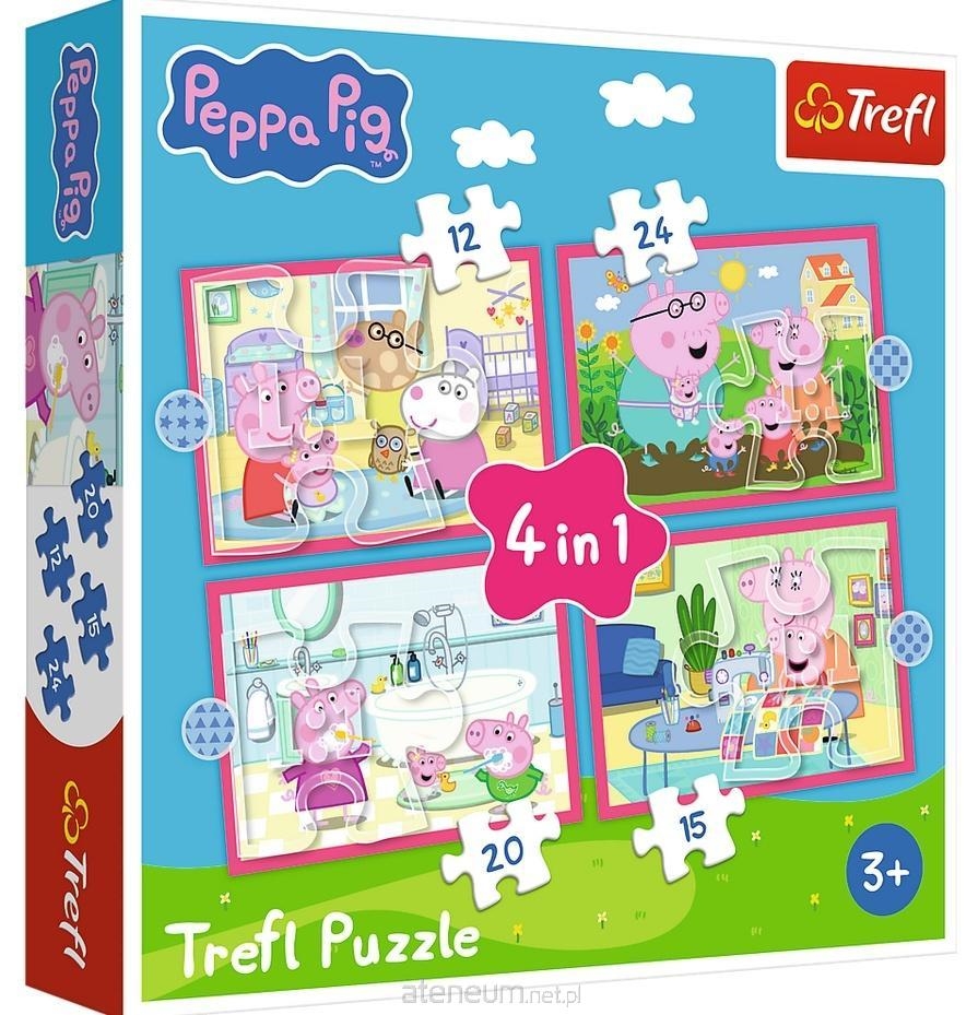 Puzzle 4w1 Peppa uwielbia przygody 34672