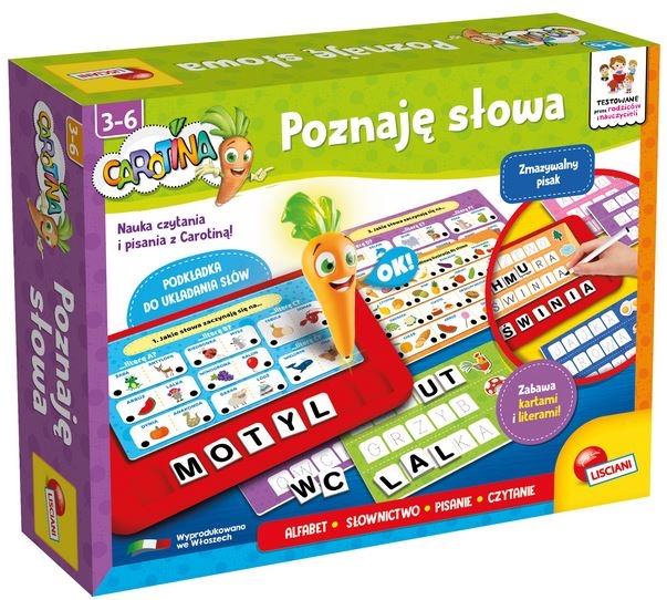 Lisciani Carotina Poznaję słowa PL102327 12876