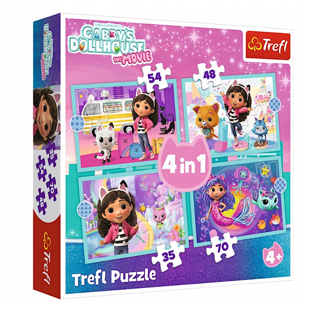 PUZZLE 4w1 Gabby przygoda 34670