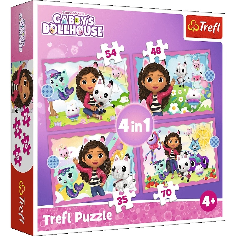 PUZZLE 4w1 Gabby przygoda 34670