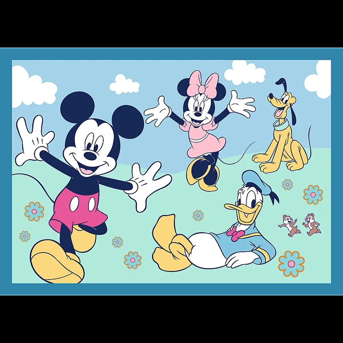 Puzzle 4w1 Zabawne zdarzenia Myszki Miki 34669