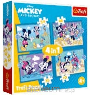 Puzzle 4w1 Zabawne zdarzenia Myszki Miki 34669