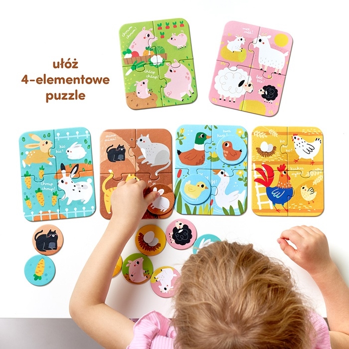 CzuCzu Puzzle Zwierzęta małe i duże 2+