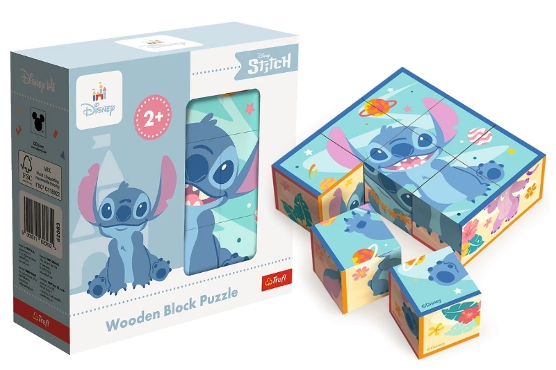 TREFL Zabawka drewn.Block puzzle Lilo_Stitch 62083