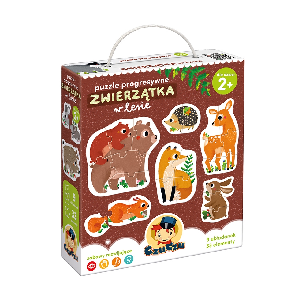 CZUCZU PUZZLE PROGREYSWNE ZWIERZATKA W LESIE
