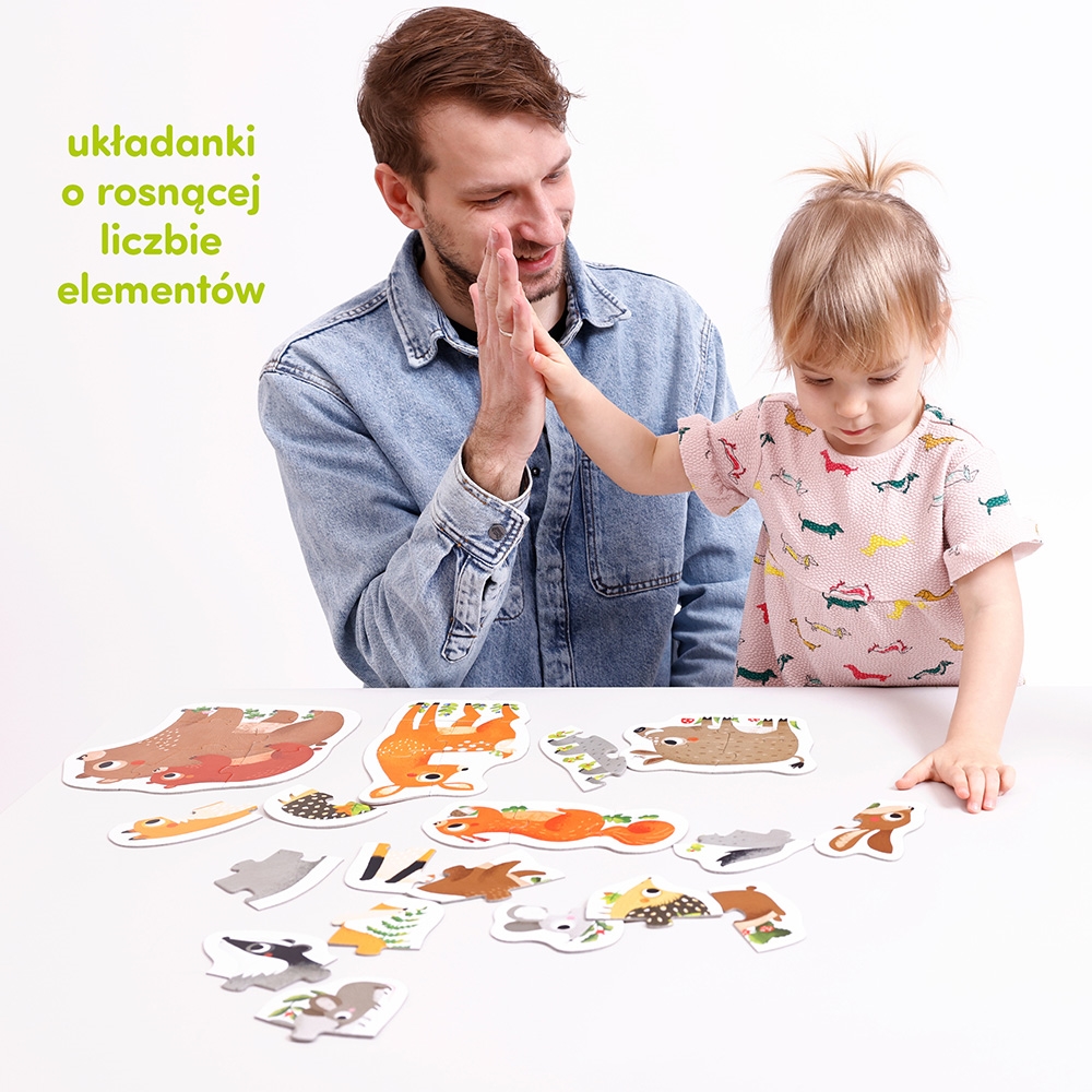 CZUCZU PUZZLE PROGREYSWNE ZWIERZATKA W LESIE