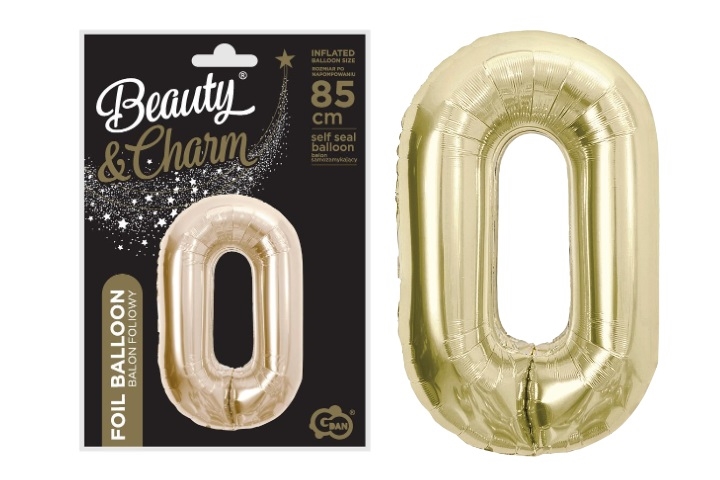 BALON FOLIOWY CYFRA 0