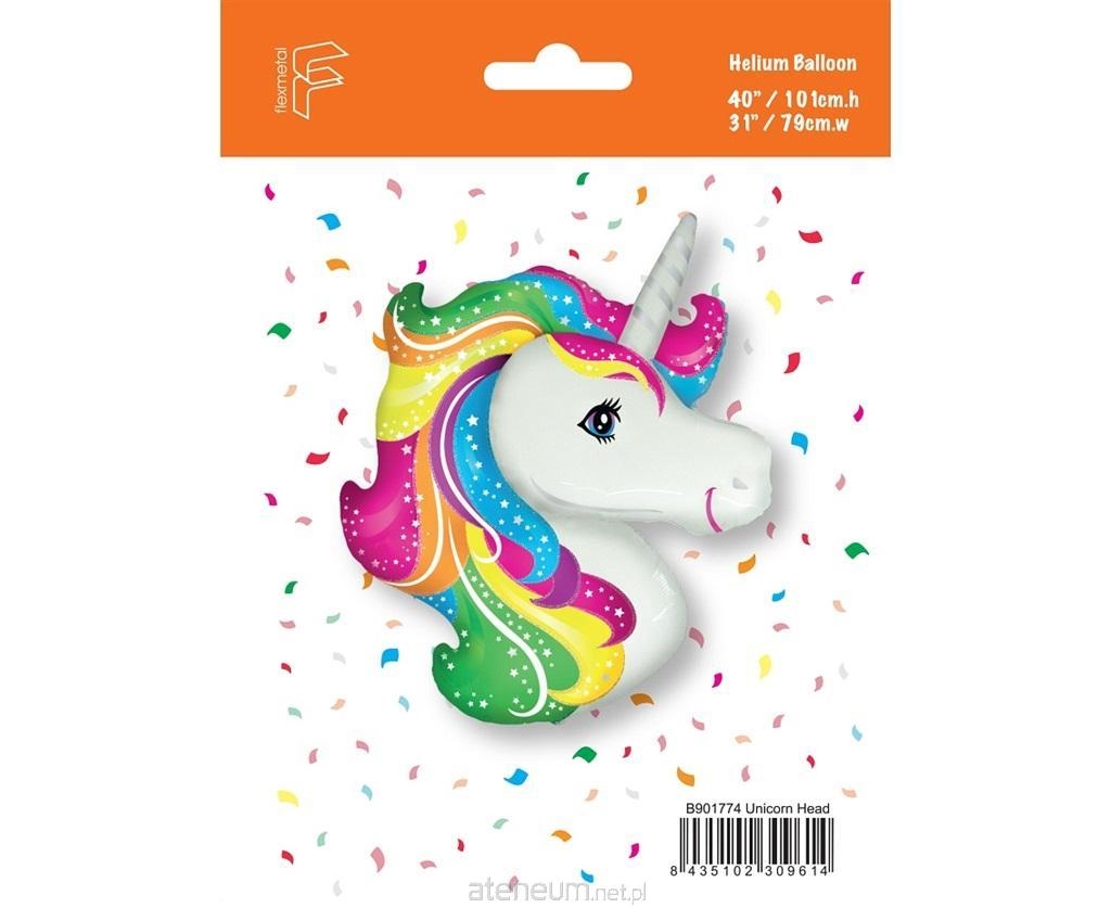BALON FOLIOWY JEDNOROŻEC GŁOWA