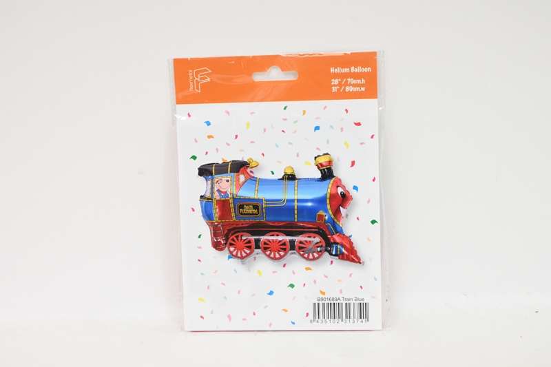 BALON FOLIOWY POCIĄG NIEBIESKI