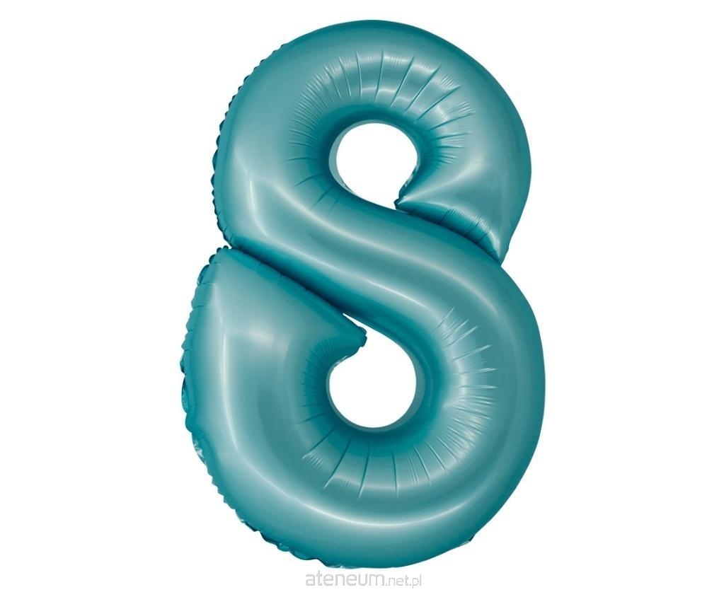 BALON FOLIOWY CYFRA 8 MATOWY NIEMISKEI