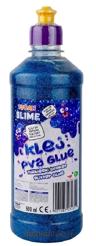 TUBAN klej PVA brokat 500ml niebieski TU3435 34351