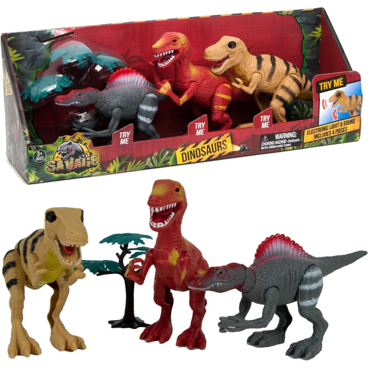 Boley Dinozaury zestaw fig.św/dźw 63206