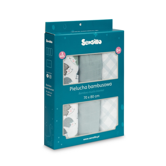 SENSILLO PIELUCHA BAMBUSOWA JEŻYK 3 SZT