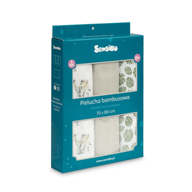 SENSILLO PIELUCHA BAMBUSOWA SŁONIK 3 SZT