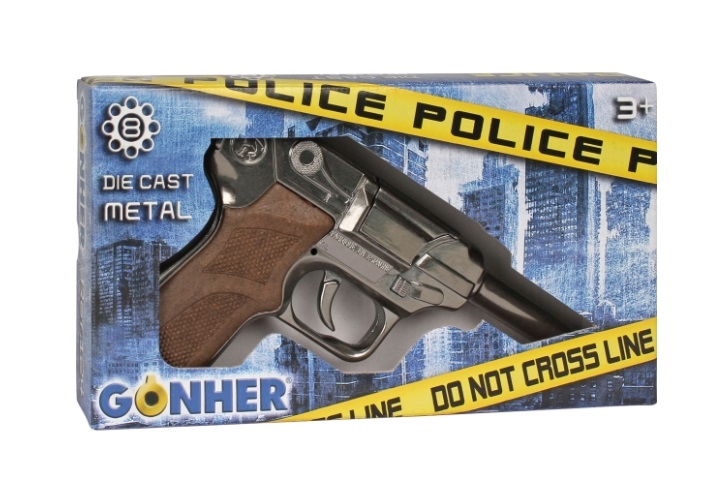 GONHER pistolet policyjny metal 8naboi 124/0 12403