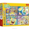 PUZZLE 4x250 Szalony świat Sponge Boba 13342