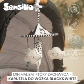BLACK&WHITE KARUZELA DO WÓZKA GWIAZDKA