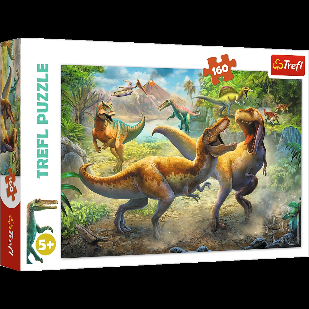 PUZZLE 160 DINOZAURY WALCZĄCE
