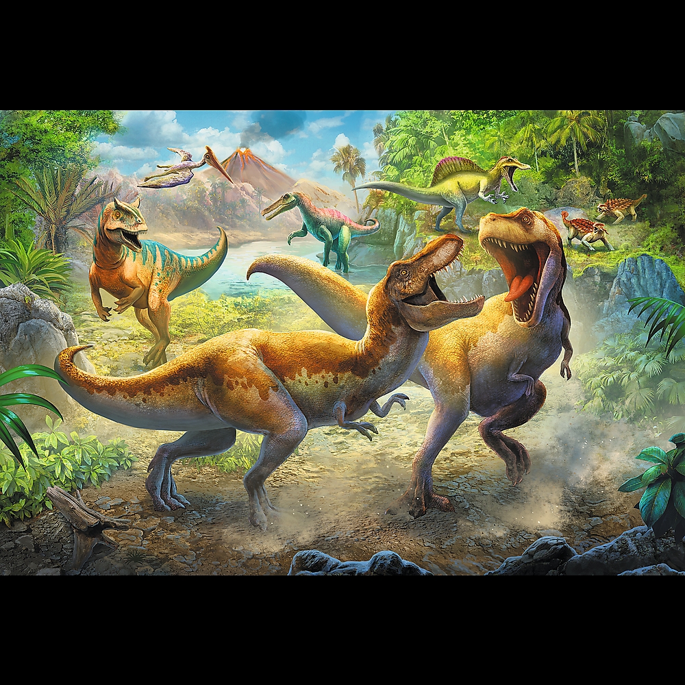 PUZZLE 160 DINOZAURY WALCZĄCE