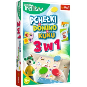 Gra 3w1 Domino Pchełki Kuku Rodzina Treflików 0192