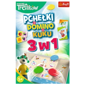 Gra 3w1 Domino Pchełki Kuku Rodzina Treflików 0192