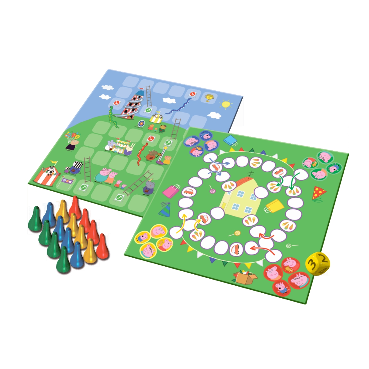 Gra 2w1 Chińczyk Węże i drabiny Świnka Peppa 2067