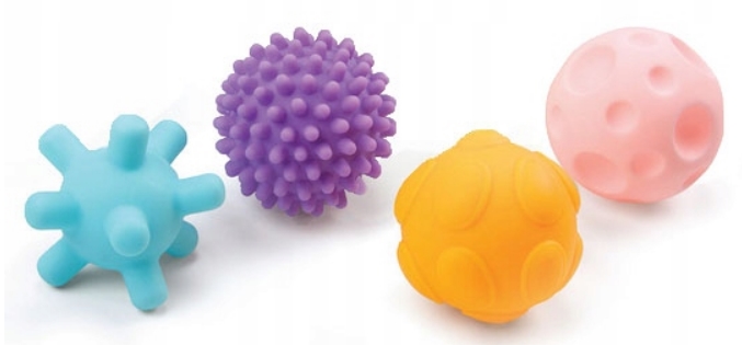 SMILY PIŁECZKI SENSORYCZNE 4 SZT