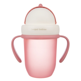 CANPOL KUBEK Z RURKĄ 9+ 210ML PINK 56/522