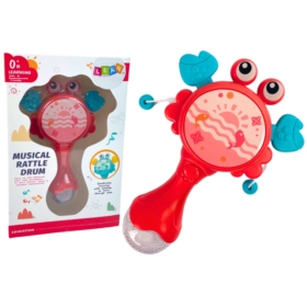Bębenek Grzechotka Krab Dla Dzieci Światełka Melod