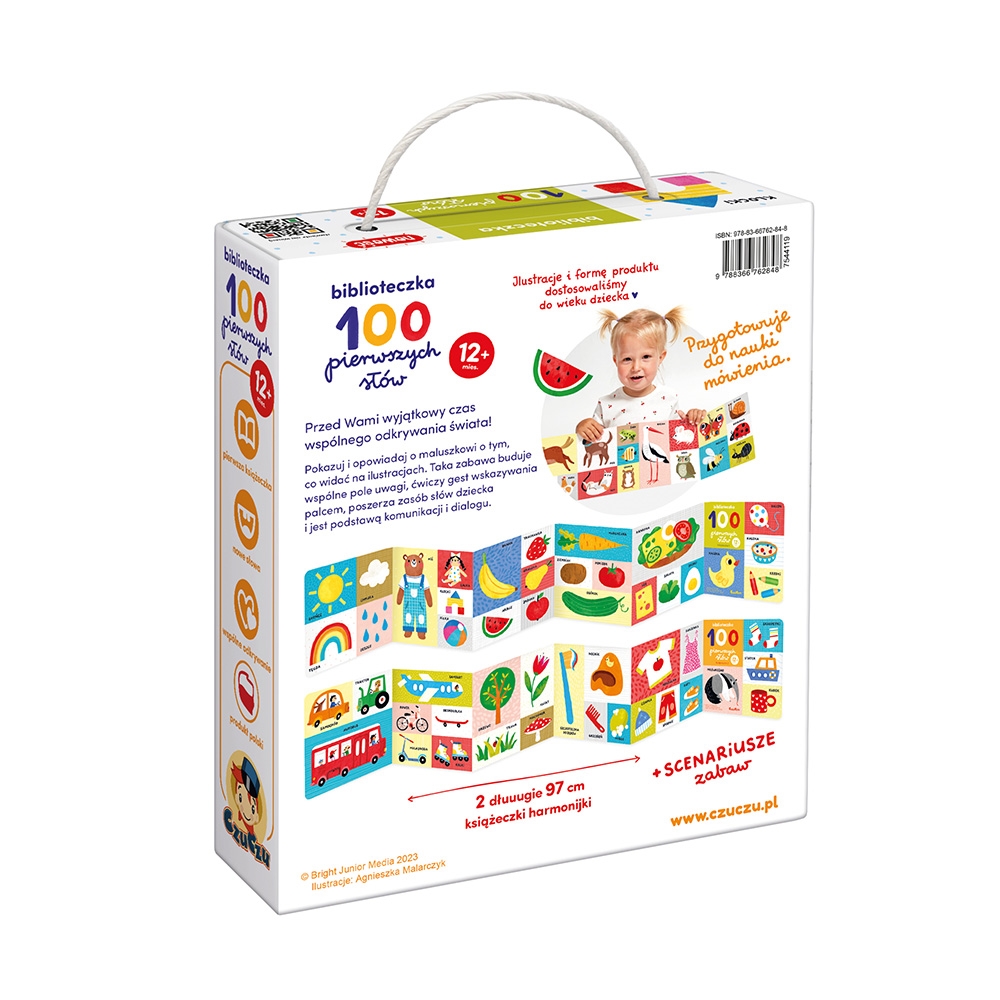 CZUCZU KSIĄŻECZKA EDUK 100 PIERWSZE SŁOWA 12M+