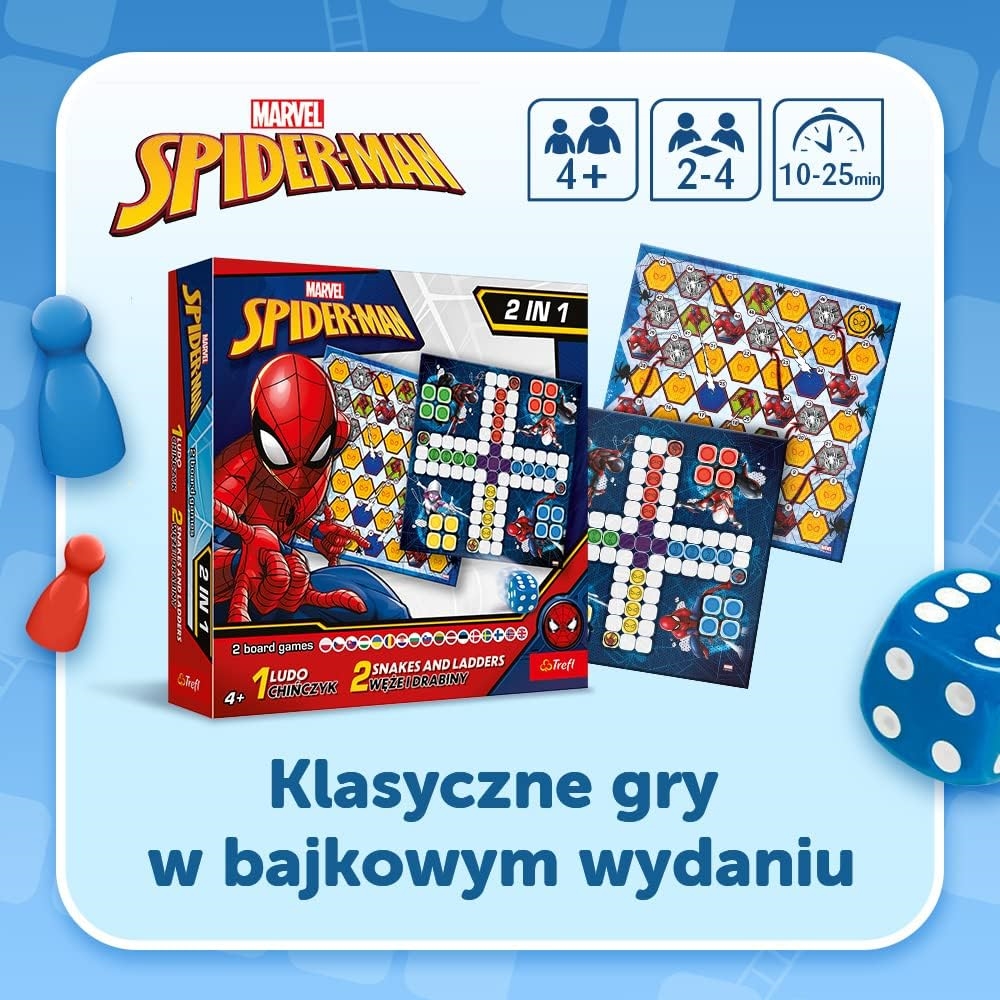 2w1 Chińczyk / Węże i drabiny - Spider-Man Disney