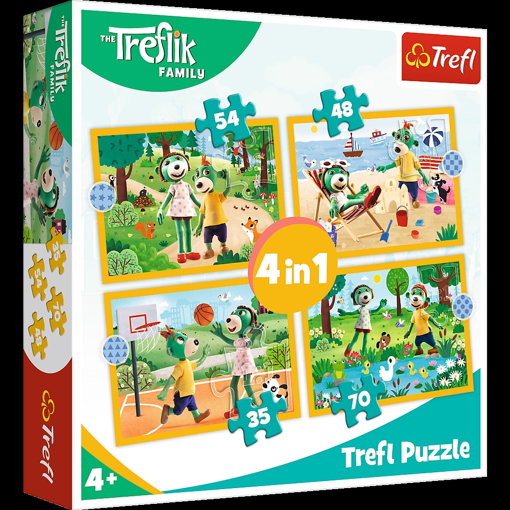 TREFL PUZZLE 4W1 RODZINA TREFLIKÓW