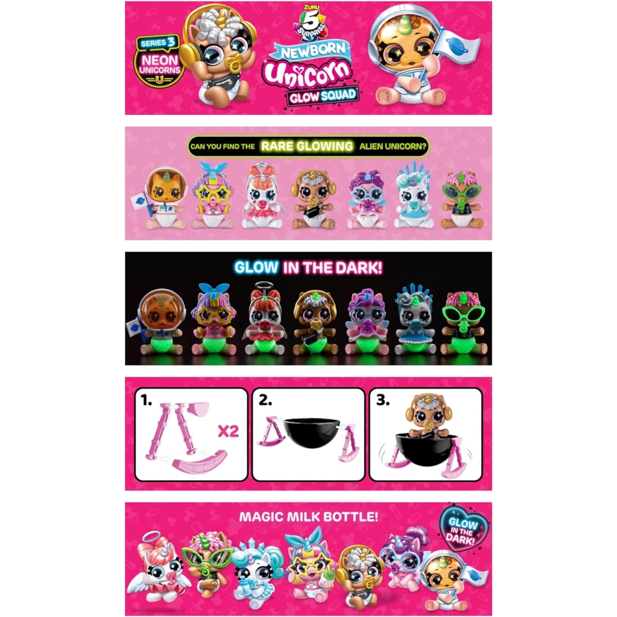 ZURU SURPR. FIGURKA JEDNOROŻEC ŚWIECĄCY