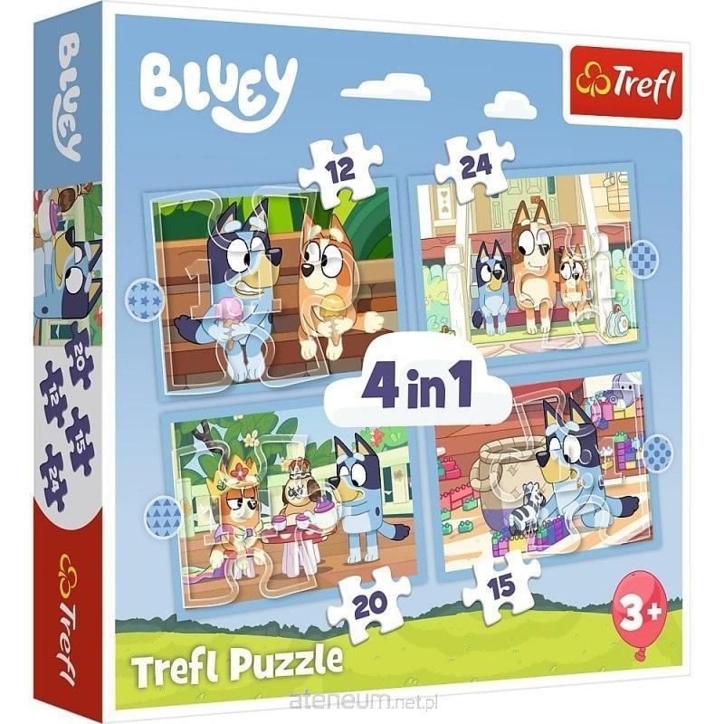 Puzzle - 4w1 - Bluey i jego świat 34637