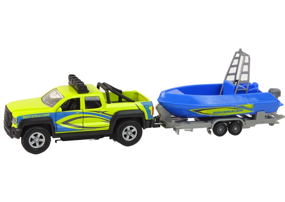 Auto z łodzią 29cm św/dźw 510217 70613