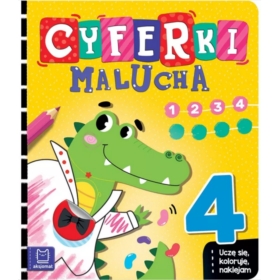 CYFERKI MALUCHA , UCZE KOLORUJE NAKLEJAM