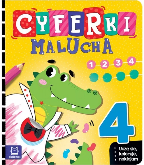 CYFERKI MALUCHA , UCZE KOLORUJE NAKLEJAM