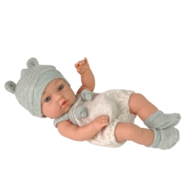 Lalka Słodki Bobas Sweter Czapeczka Zielona 30 cm