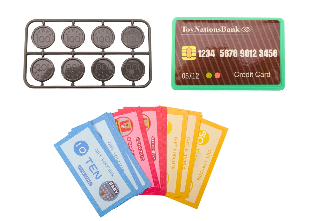 Kasa Fiskalna Nauka Liczenia Monety Koszyk Światła