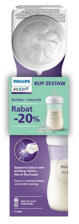 AVENT ZESTAW BUTELKA+SMOCZEK