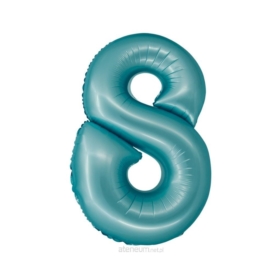 BALON FOLIOWY CYFRA 8 MATOWY NIEMISKEI