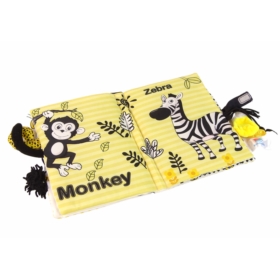 Książeczka Miękka Zwierzęta Czarna Żółta