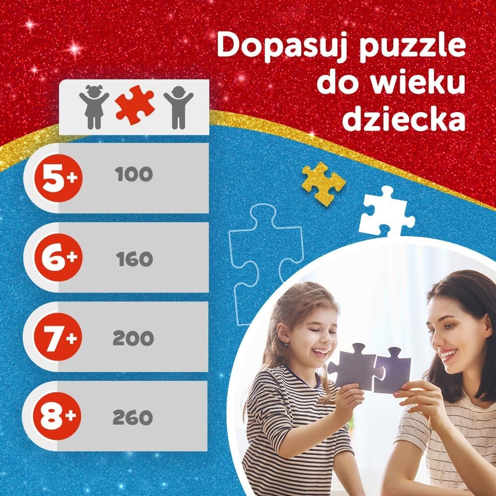 PUZZLE 100 Glitter Brokatowe Trefliki 14833
