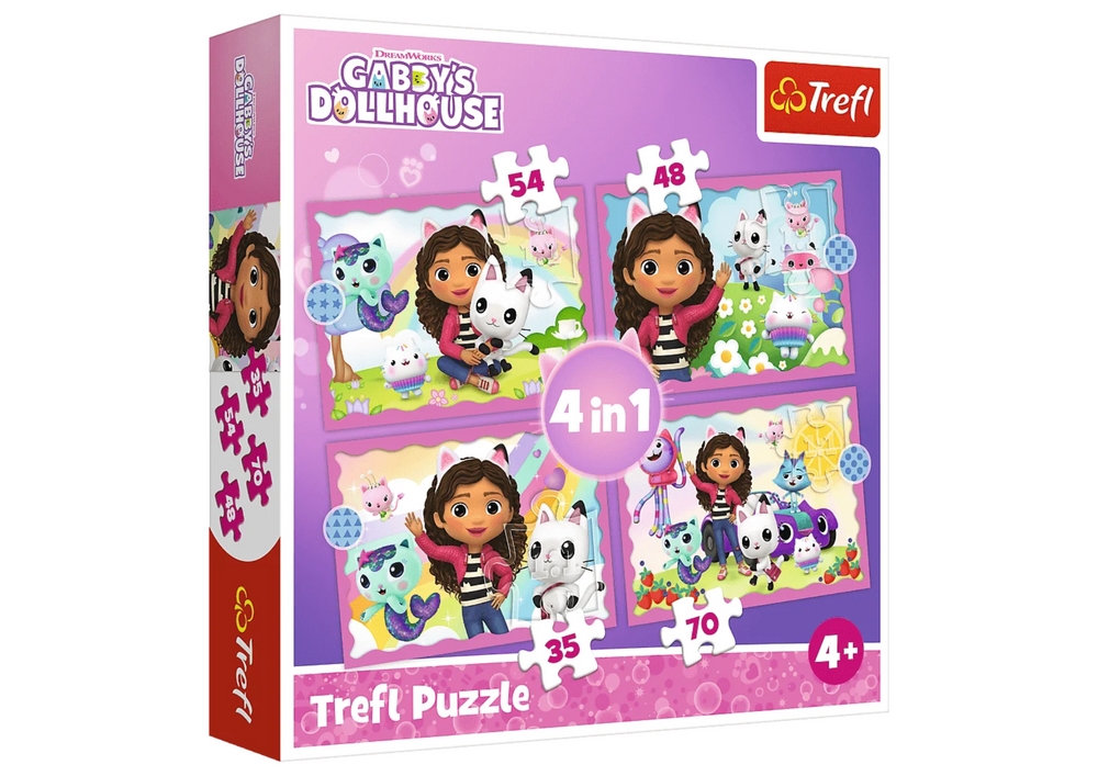 PUZZLE 4w1 Przygody Gabi 34620
